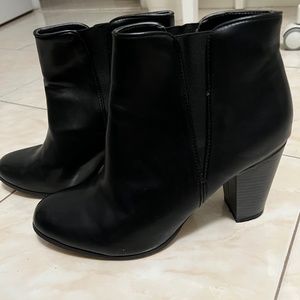 Black Leather Ann Taylor Booties
